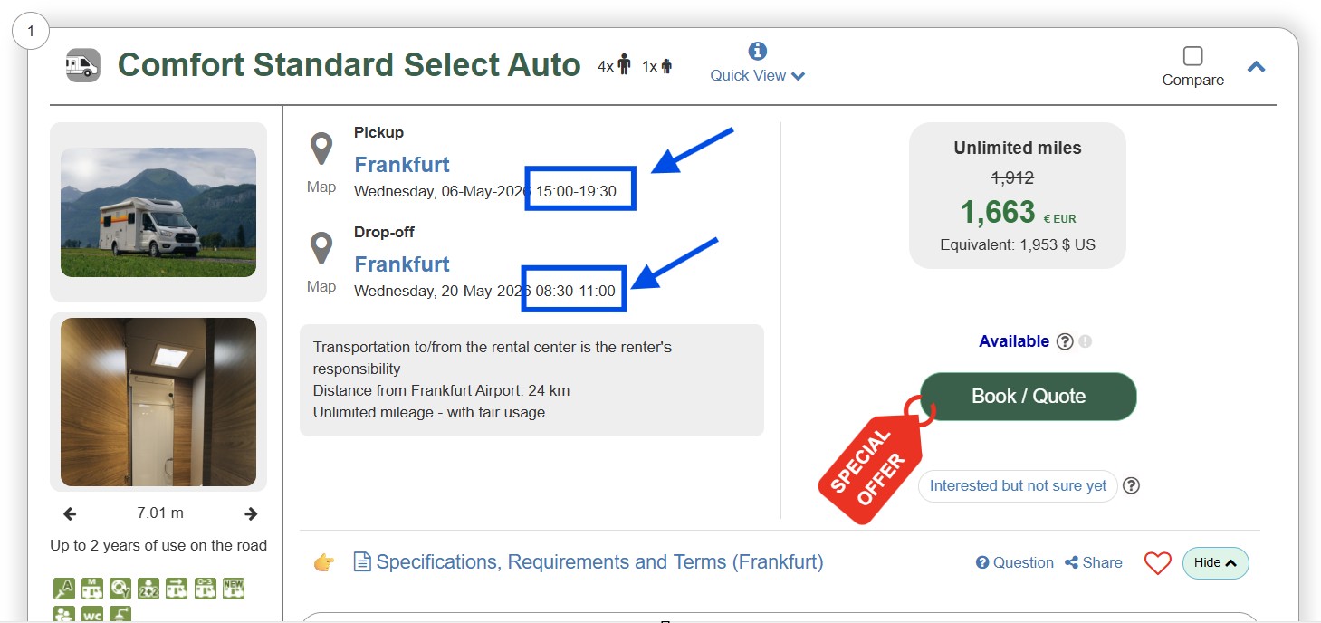 camper van for Rent in Greece time frame of pickup and_drop-off camper van for Rent in Greece time frame of pickup and_drop-off